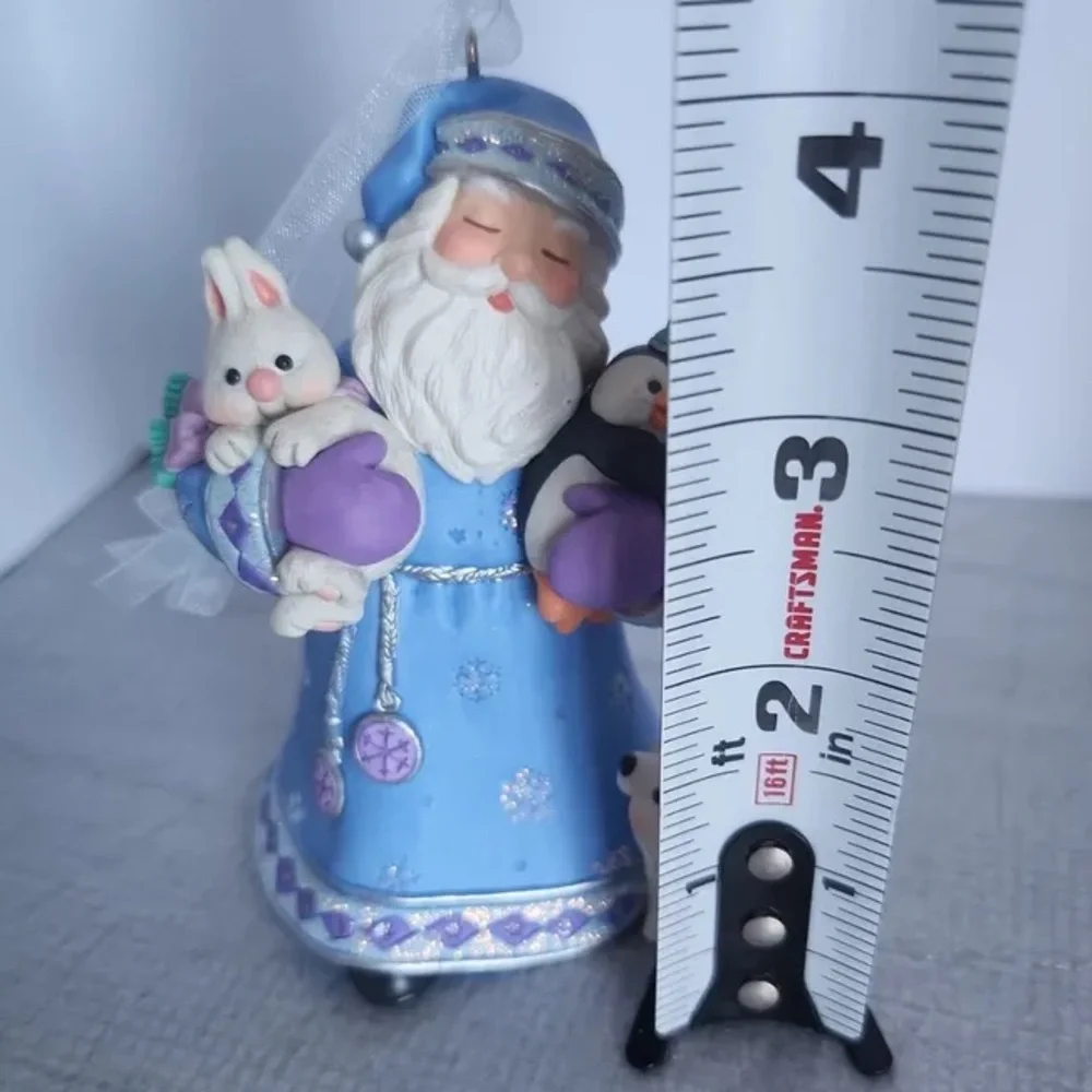 Vintage Woodland Friends Hallmark Keepsake Ornament 2002 Santa Bunny Penguin Dog